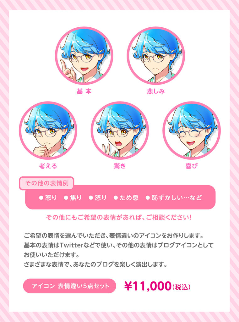 アイコン表情差分